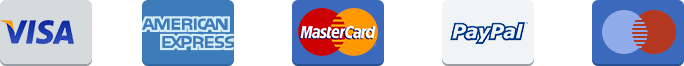 Visa, American Express, Mastercard, PayPal y Maestro